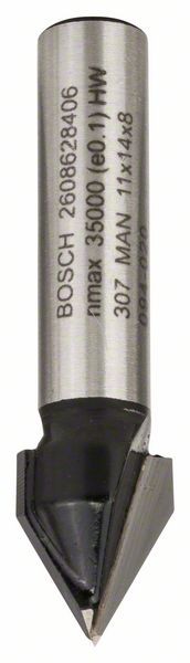 BOSCH V-NUTFRÄSER, 8 MM, D1 11 MM, L 14 MM, G 45 MM, 60°