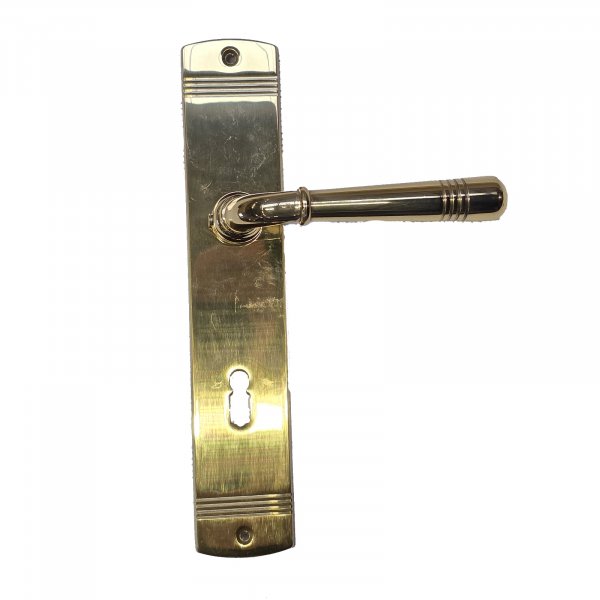 Schössmetall Zimmertür Garnitur Messing poliert DIADEM 72mm BB