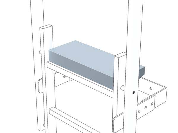 Zarges Ausstiegstritt Edelstahl 44254