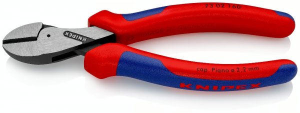 KNIPEX 73 02 160 SB X-Cut® Kompakt-Seitenschneider hochübersetzt 160 mm schwarz atram.