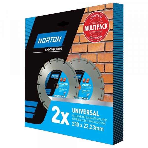 Norton Clipper Diamanttrennscheibe 230mm 2er Pack Universal