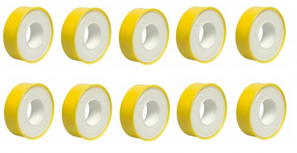10x PTFE-Band DVGW CERT ZP 5143-DIN30660