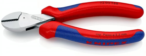 KNIPEX 73 05 160 X-Cut® Kompakt-Seitenschneider hochübersetzt 160 mm verchromt mit Mehrko