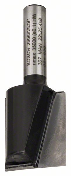 BOSCH NUTFRÄSER, 8 MM, D1 22 MM, L 25 MM, G 56 MM