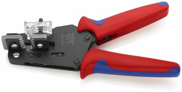KNIPEX 12 12 06 Präzisions-Abisolierzange mit Formmessern 195 mm brüniert mit Mehrkomponenten-Hüllen
