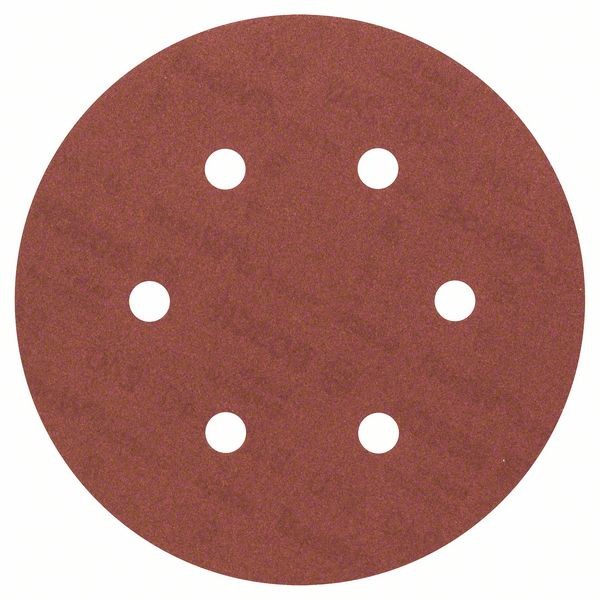 BOSCH SCHLEIFBLATT EXPERT FOR WOOD, 5ER-PACK, 6 LÖCHER, KLETT, 150 MM, 240