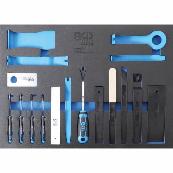 BGS Werkstattwageneinlage Lösewerkzeuge Montagekeile + Haken-Satz 17-tlg. 4034