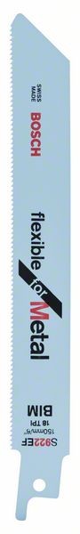 BOSCH SÄBELSÄGEBLATT S 922 EF, FLEXIBLE FOR METAL, 100ER-PACK