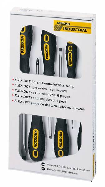 PROXXON FLEX-DOT Schraubendrehersatz 6-tlg., Schlitz und PHILLIPS 22604