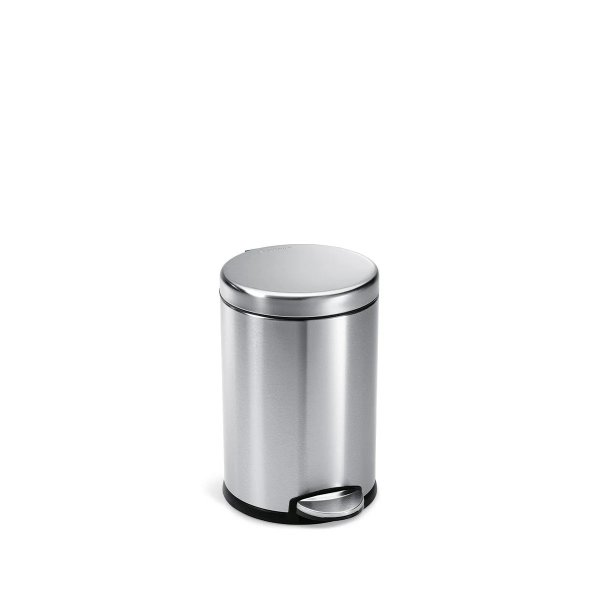 simplehuman Treteimer Kosmetikeimer rund, 4,5 l CW1852CBEinzelfach, Edelstahl gebürstet