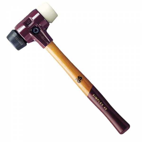Simplex Schonhammer weiß//schwarz Auswahl 30-80mm Gummihammer Hammer Nylon hart #