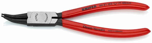 KNIPEX 44 31 J22 Sicherungsringzange für Innenringe in Bohrungen 45° gewinkelt 180 mm schwarz atrame