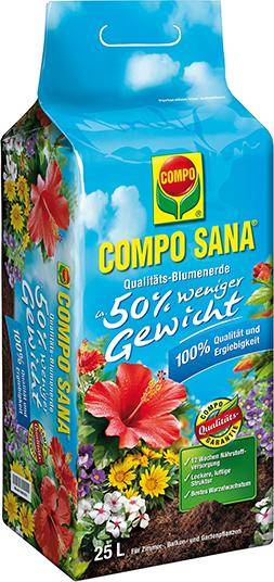 COMPO SANA Blumenerde 25 l, 50% weniger Gewicht