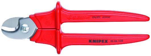 KNIPEX 95 06 230 Kabelschere Griffe mit Kunststoff umspritzt 230 mm isoliert, mit Kunststoff umsprit