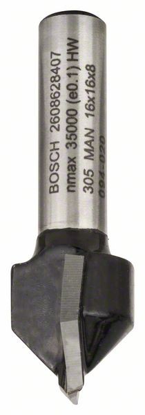 BOSCH V-NUTFRÄSER, 8 MM, D1 16 MM, L 16 MM, G 45 MM, 90°