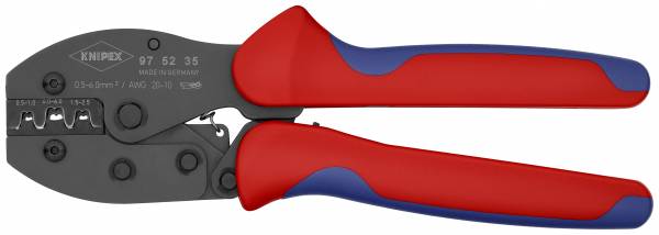 KNIPEX 97 52 35 PreciForce® Crimpzange 220 mm brüniert mit Mehrkomponenten-Hüllen