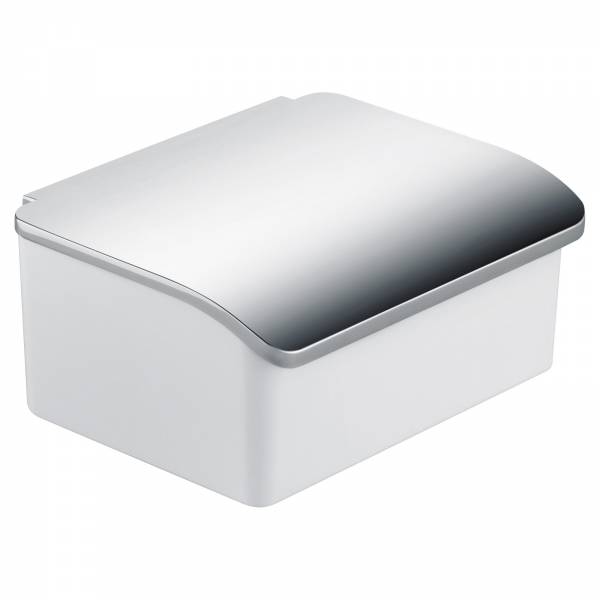 Keuco Feuchtpapierbox Elegance 11667, Porzellanbehälter weiß, verchromt