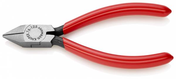 KNIPEX 76 81 125 Seitenschneider für Elektromechaniker schwarz atramentiert 125 mm