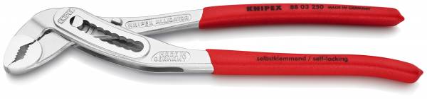 KNIPEX 88 03 250 Alligator® Wasserpumpenzange 250 mm verchromt mit rutschhemmendem Kunststoff überz