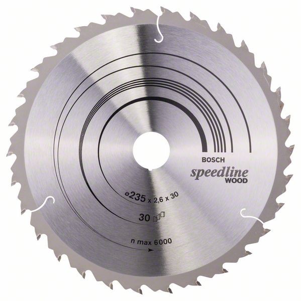 BOSCH KREISSÄGEBLATT SPEEDLINE WOOD, 235 X 30/25 X 2,6 MM, 30