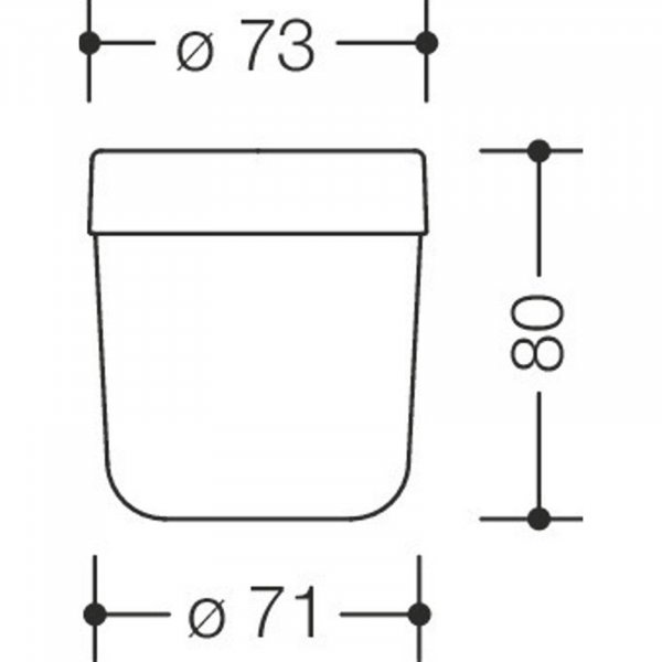 HEWI Glas / Becher klar rundbodig 477.04.01004