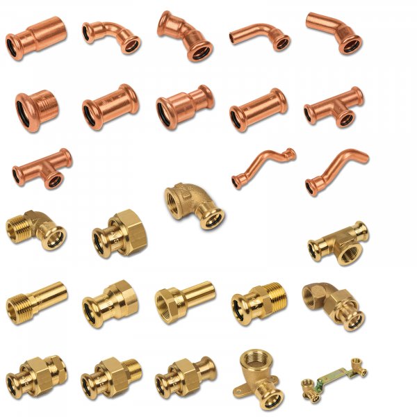 SANHA Kupfer Pressfittinge Serie 6000/8000 Contur M und V Contur 12-108 und VIEGA Auswahl
