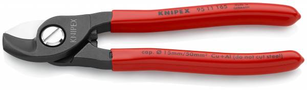 KNIPEX 95 11 165 SB Kabelschere 165 mm brüniert mit Kunststoff überzogen