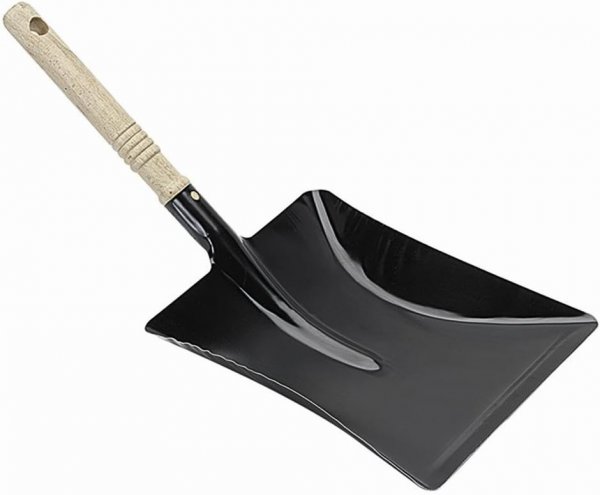 Kehrschaufel-Stahlblech schwarz-lackiert