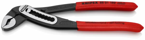 KNIPEX 88 01 180 Alligator® Wasserpumpenzange 180 mm schwarz atramentiert mit rutschhemmendem Kunst