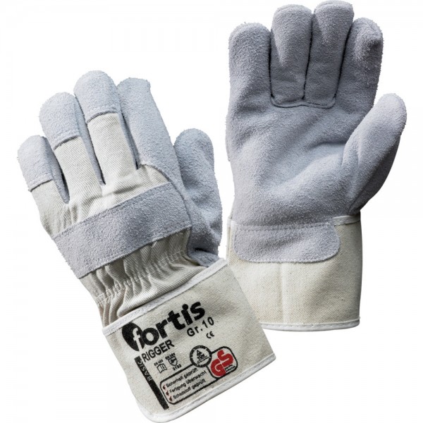 HandschuheRigger, Rindspaltleder, Gr.10, FORTIS VPE 12