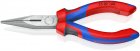 KNIPEX 25 02 160 SB Flachrundzange mit Schneide Radiozange 160 mm schwarz atramentiert MPN: 25 02 160 SB