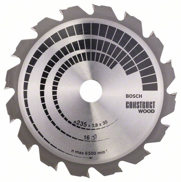 BOSCH KREISSÄGEBLATT CONSTRUCT WOOD, 235 X 30/25 X 2,8 MM, 16