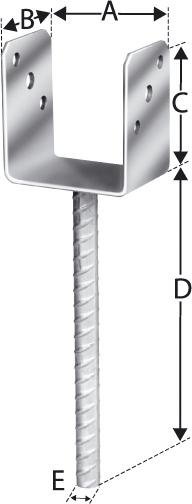 Hanseatischer Drahth Pfostenträger tzn 71 CE