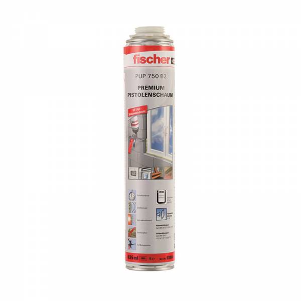 fischer 1K Pistolenschaum PUP 750 B2 Montageschaum 825ml Bauschaum PU-Schaum