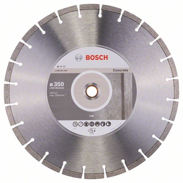 BOSCH DIAMANTTRENNSCHEIBE STANDARD FOR CONCRETE, 350 X 20,00/25,40 X 2,8 X 10 MM