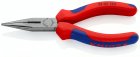 KNIPEX 25 02 140 Flachrundzange mit Schneide Radiozange 140 mm schwarz atramentiert MPN: 25 02 140