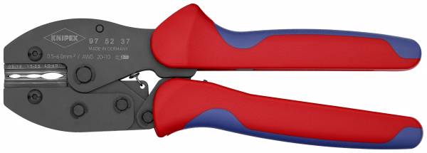 KNIPEX 97 52 37 PreciForce® Crimpzange 220 mm brüniert mit Mehrkomponenten-Hüllen