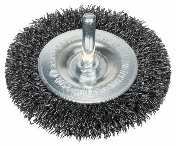 BOSCH SCHEIBENBÜRSTE, STAHL, GEWELLTER DRAHT, 0,3 MM, 75 MM, 8 MM, 4500 U/MIN