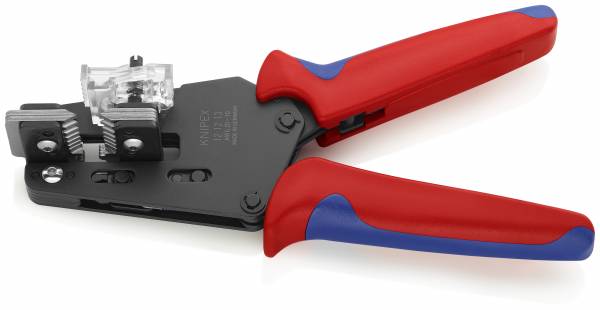 KNIPEX 12 12 13 Präzisions-Abisolierzange mit Formmessern 195 mm brüniert mit Mehrkomponenten-Hüllen