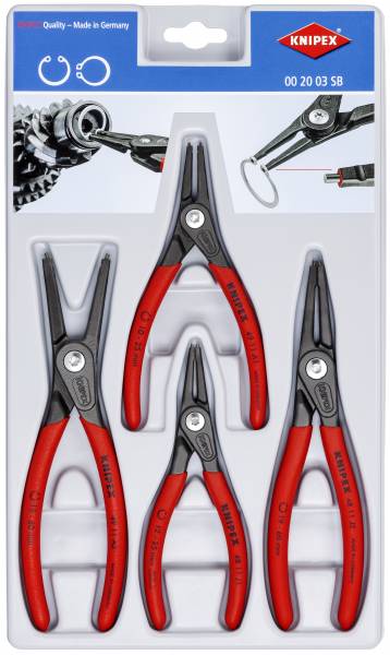 KNIPEX 00 20 03 SB Präzisions-Sicherungsringzangen-Set 310 mm