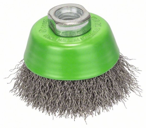 BOSCH TOPFBÜRSTE, EDELSTAHL, GEWELLTER DRAHT, 0,3 MM, 65 MM, 12500 U/ MIN, M 14