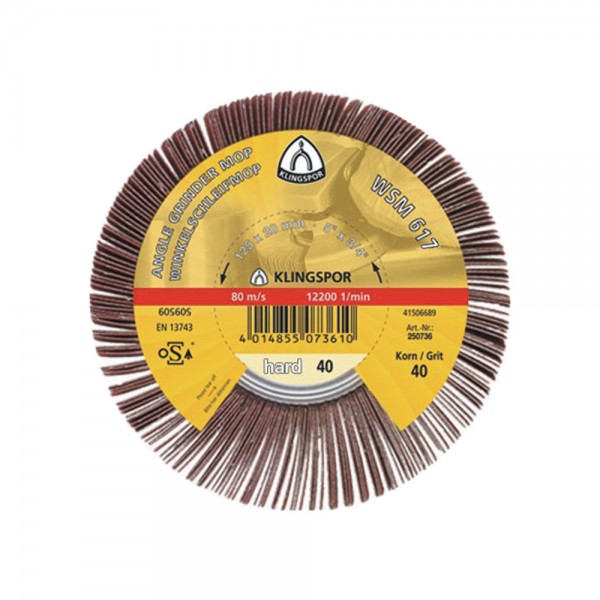 Winkelschleifmop WSM 617 125x20mm K 60 Klingspor