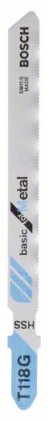 BOSCH STICHSÄGEBLATT T 118 G, BASIC FOR METAL, 5ER-PACK