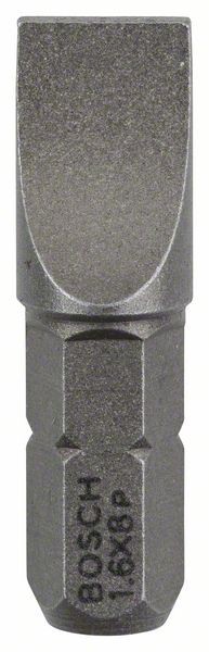 BOSCH SCHRAUBERBIT EXTRA-HART, S 1,6 X 8,0, 25 MM, 25ER-PACK