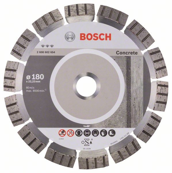 BOSCH DIAMANTTRENNSCHEIBE BEST FOR CONCRETE, 180 X 22,23 X 2,4 X 12 MM