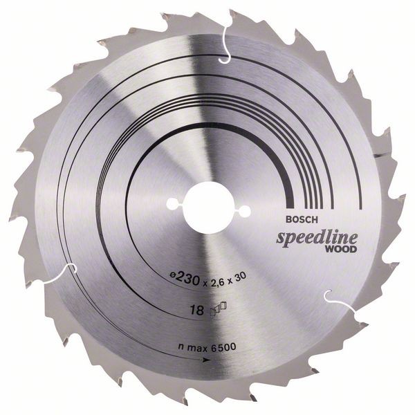 BOSCH KREISSÄGEBLATT SPEEDLINE WOOD, 230 X 30 X 2,6 MM, 18