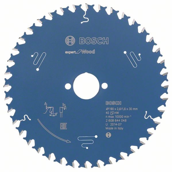 BOSCH KREISSÄGEBLATT EXPERT FOR WOOD, 190 X 30 X 2,6 MM, 40