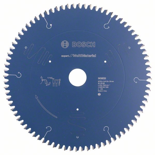 BOSCH KREISSÄGEBLATT EXPERT FOR MULTI MATERIAL, 254 X 30 X 2,4 MM, 80