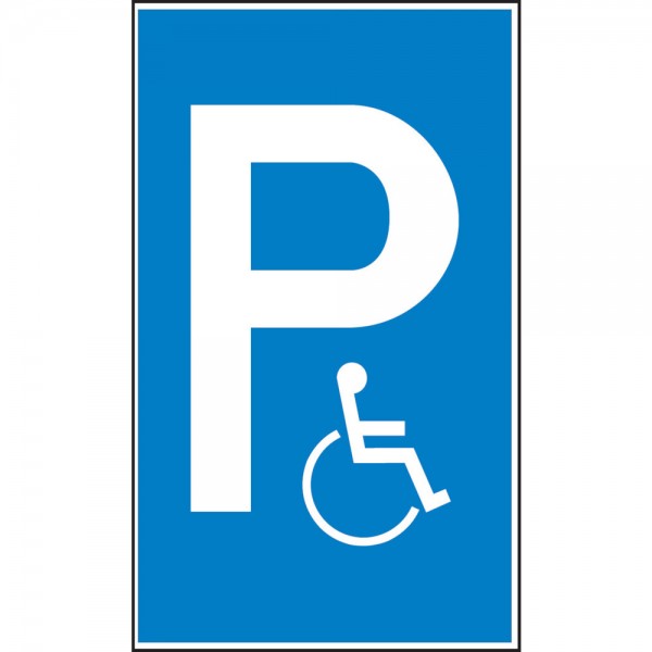 Parkplatzss. BehindertenpAluminium geprägt