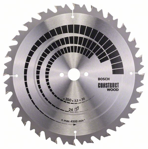 BOSCH KREISSÄGEBLATT CONSTRUCT WOOD, 350 X 30 X 3,2 MM, 24